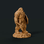 Dwarf Fighter STL | Ordrik Korrun Axe Shield Warrior Digital Download | PaintedOrNot Original DnD Pathfinder - Only-Games