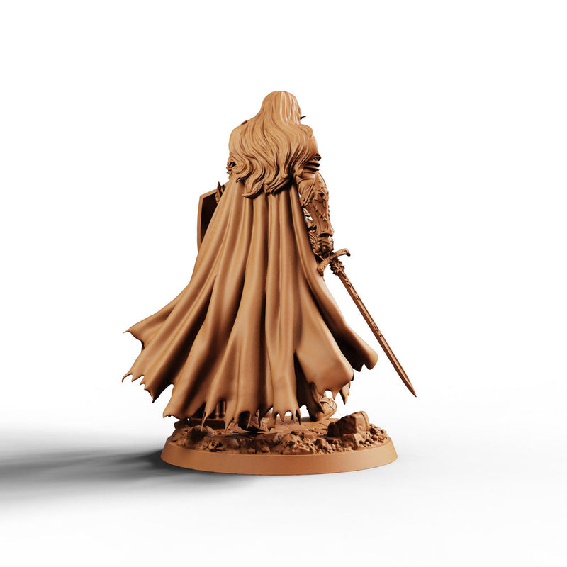 Female Paladin STL | Liora Sword Shield Holy Knight Digital Download | PaintedOrNot Original DnD Pathfinder - Only-Games