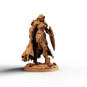 Female Paladin STL | Liora Sword Shield Holy Knight Digital Download | PaintedOrNot Original DnD Pathfinder - Only-Games