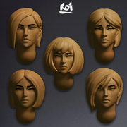 Holy Order Knights - Miniature Heads - Only-Games