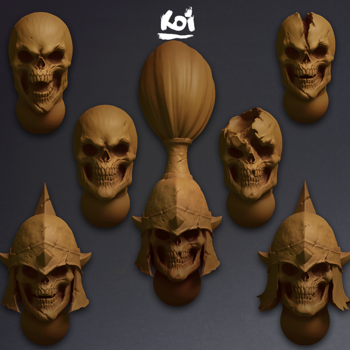Skeletons - Miniature heads - Only-Games