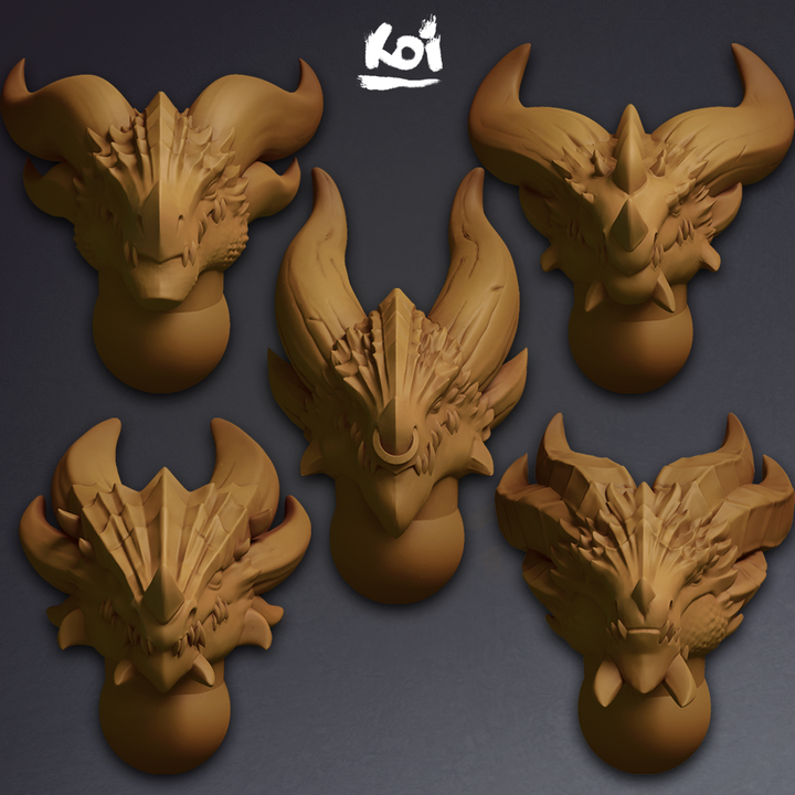 Dragonkin - Miniature heads - Only-Games