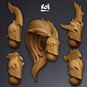 Dragon Knights - Miniature Heads - Only-Games