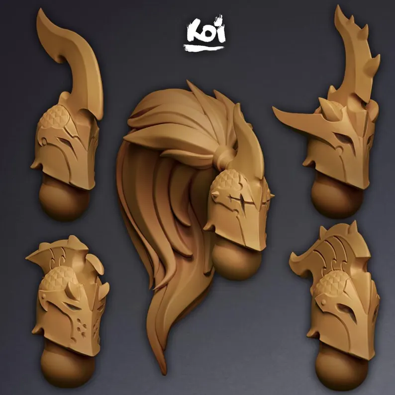 Dragon Knights - Miniature Heads - Only-Games