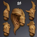 Dragon Knights - Miniature Heads - Only-Games