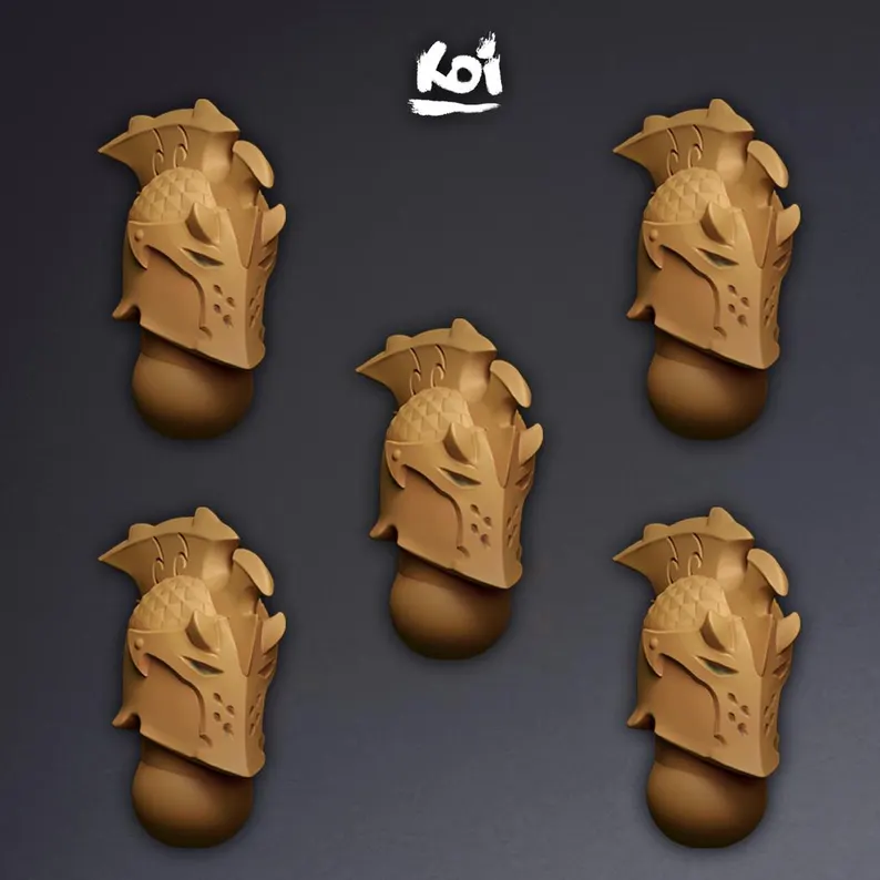 Dragon Knight Type 1 - Miniature Heads - Only-Games