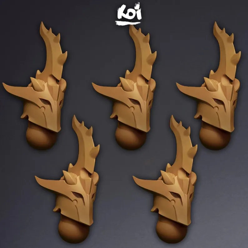 Dragon Knight Type 4 - Miniature Heads - Only-Games