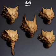 Dire Wolves - Miniature Heads - Only-Games