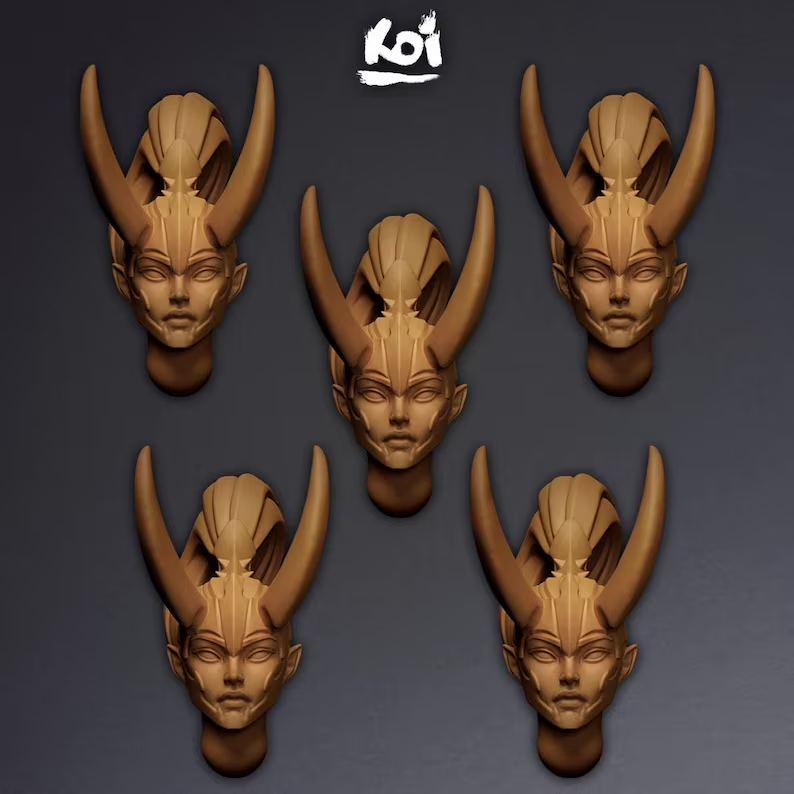 Painmaidens Type 1 - Miniature Heads - Only-Games