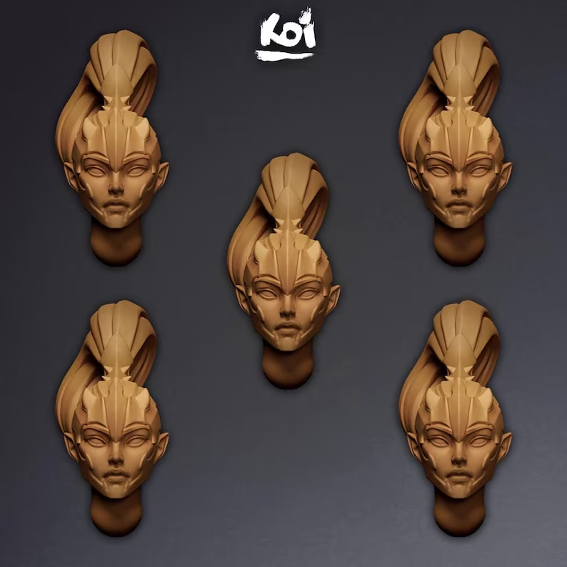 Painmaidens Type 2 - Miniature Heads - Only-Games