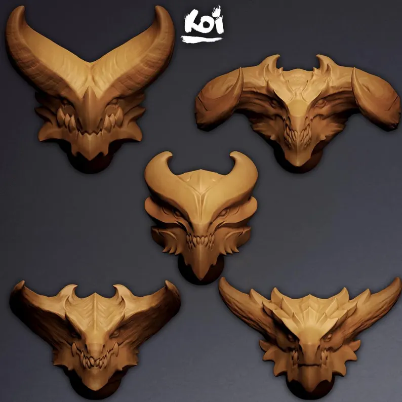 Elder Dragons - Miniature Heads - Only-Games