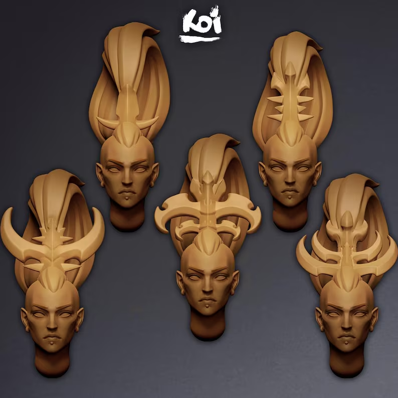 Duskari - Miniature Heads - Only-Games