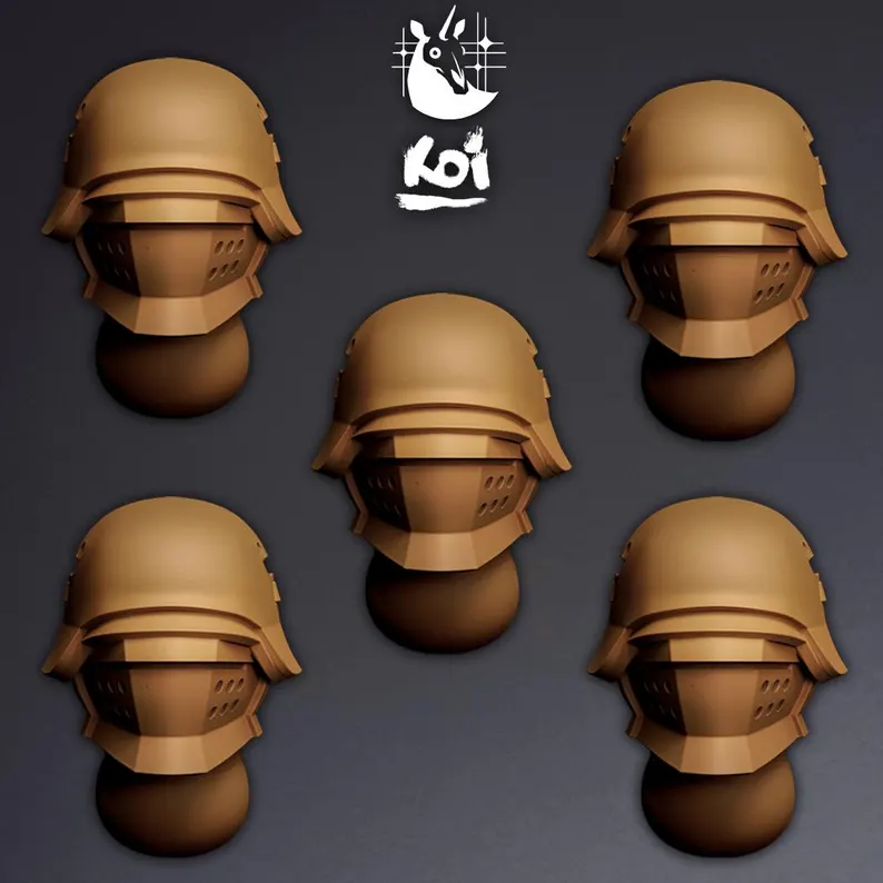 Crusaders Type 3 - Miniature Heads - Only-Games