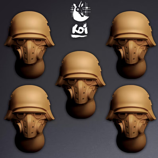 Black Lungs Brigade Type 3 - Miniature Heads - Only-Games
