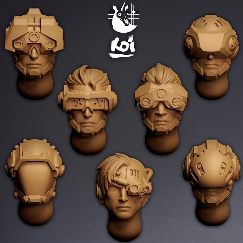 Enforcers - Miniature Heads - Only-Games