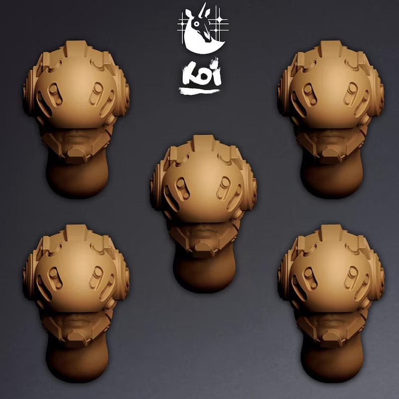 Enforcers Type 1 - Miniature Heads - Only-Games