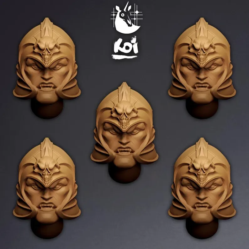 Ebonthorn Drakhuls Type 1 - Miniature Heads - Only-Games