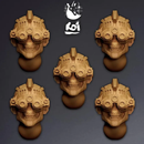 Techno Priests Type 2 - Miniature Heads - Only-Games