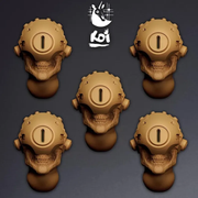 Techno Priests Type 5 - Miniature Heads - Only-Games
