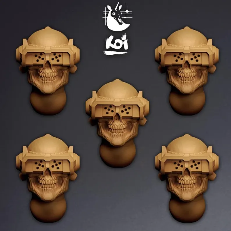 Techno Priests Type 6 - Miniature Heads - Only-Games