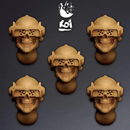 Techno Priests Type 6 - Miniature Heads - Only-Games