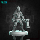 (L 0095) Male iron stone golem with two hand hammer (Large) - Only-Games