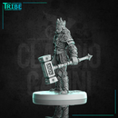 (L 0095) Male iron stone golem with two hand hammer (Large) - Only-Games