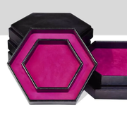 Tray of Fates | Hexagonal Dice Tray | Purple Felt - Only-Games