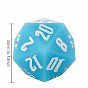 Jester's Bounce | 55mm Luminous D20 Silicone | Blue - Only-Games