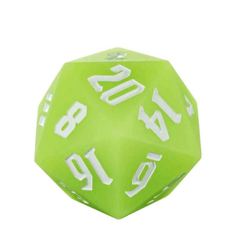 Jester's Bounce | 55mm Luminous D20 Silicone | Green - Only-Games