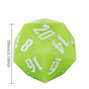 Jester's Bounce | 55mm Luminous D20 Silicone | Green - Only-Games