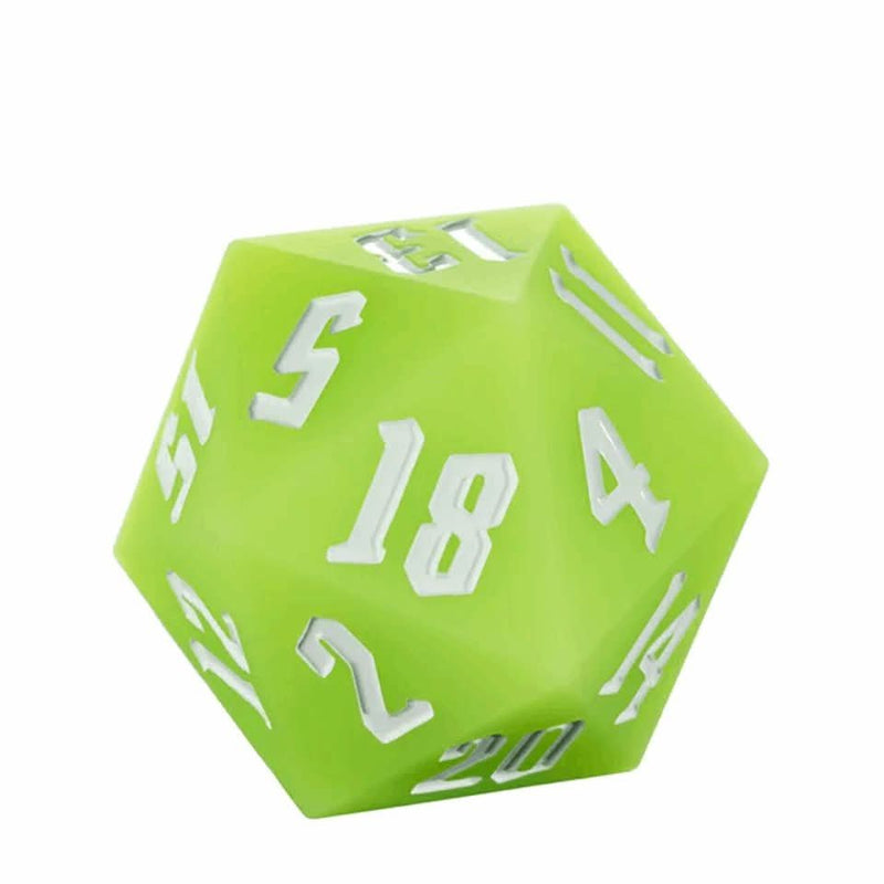 Jester's Bounce | 55mm Luminous D20 Silicone | Green - Only-Games