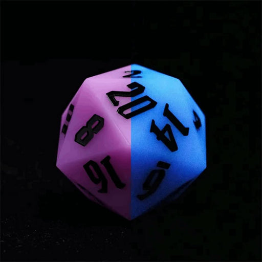 Jester's Bounce | 55mm Luminous D20 Silicone | Purple - Only-Games