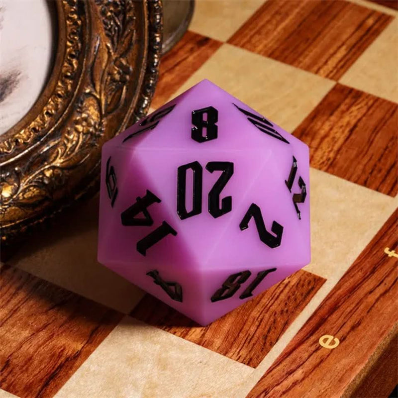 Jester's Bounce | 55mm Luminous D20 Silicone | Purple - Only-Games