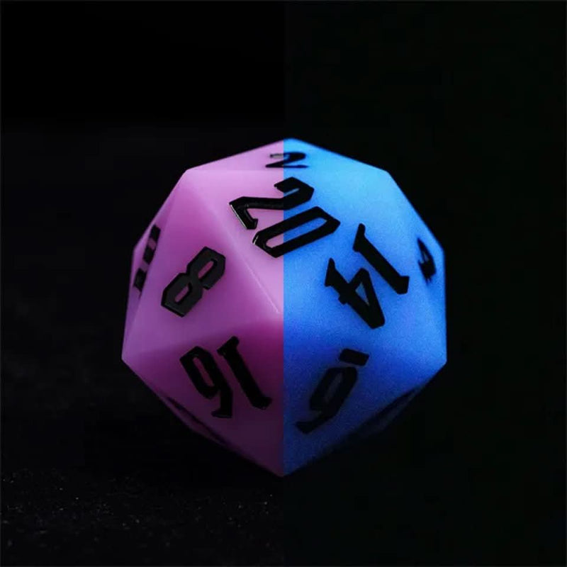 Jester's Bounce | 55mm Luminous D20 Silicone | Purple - Only-Games