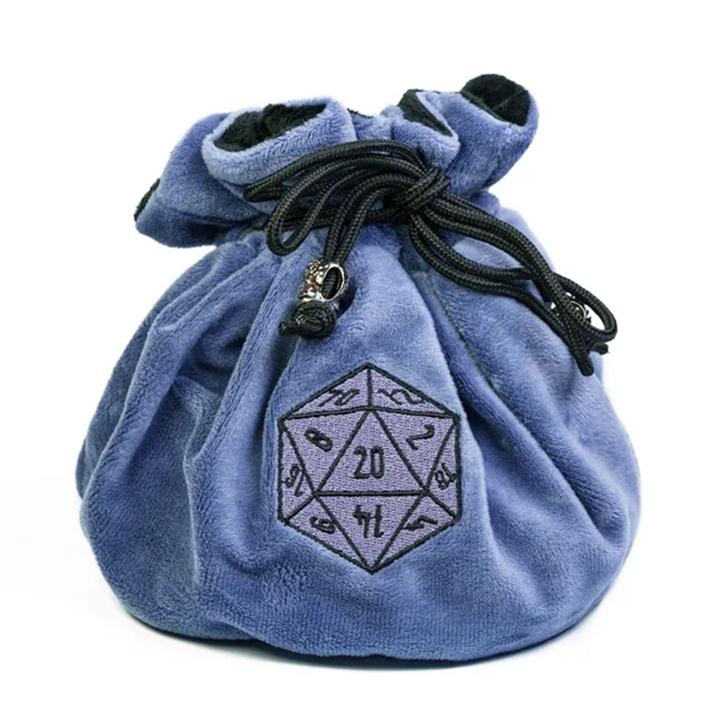 Velvet Vault | Super-Soft Large Dice Bag | Blue - Only-Games