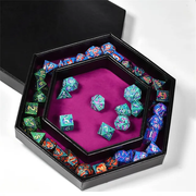 Tray of Fates | Hexagonal Dice Tray | Purple Felt - Only-Games