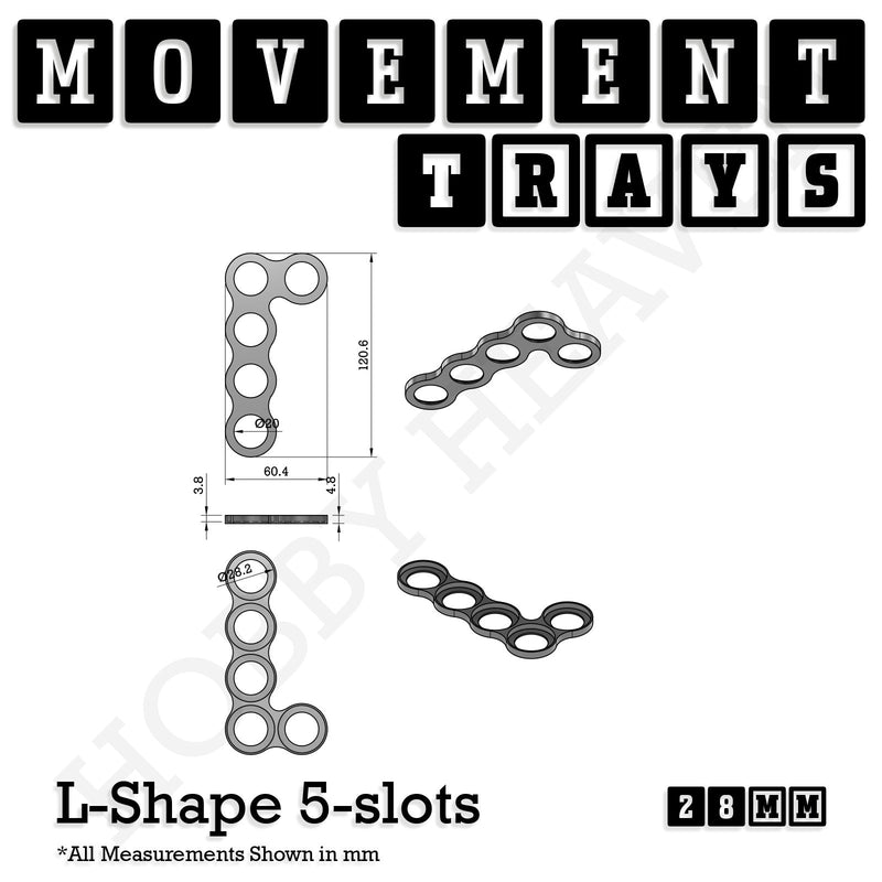 28mm Movement Trays for Tabletop Games | Wargaming | Full Range - Only-Games