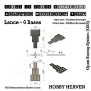 Square and Rectangle Movement Trays Adapters for Tabletop Games - Only-Games