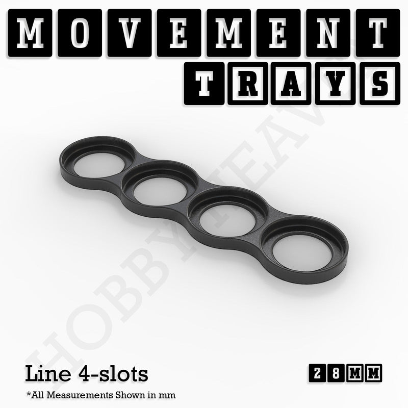 28mm Movement Trays for Tabletop Games | Wargaming | Full Range - Only-Games