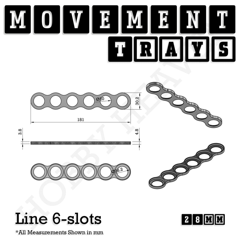 28mm Movement Trays for Tabletop Games | Wargaming | Full Range - Only-Games