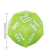 Jester's Bounce | 55mm Luminous D20 Silicone | Green - Only-Games