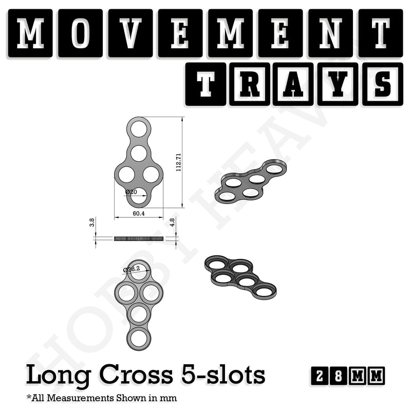 28mm Movement Trays for Tabletop Games | Wargaming | Full Range - Only-Games