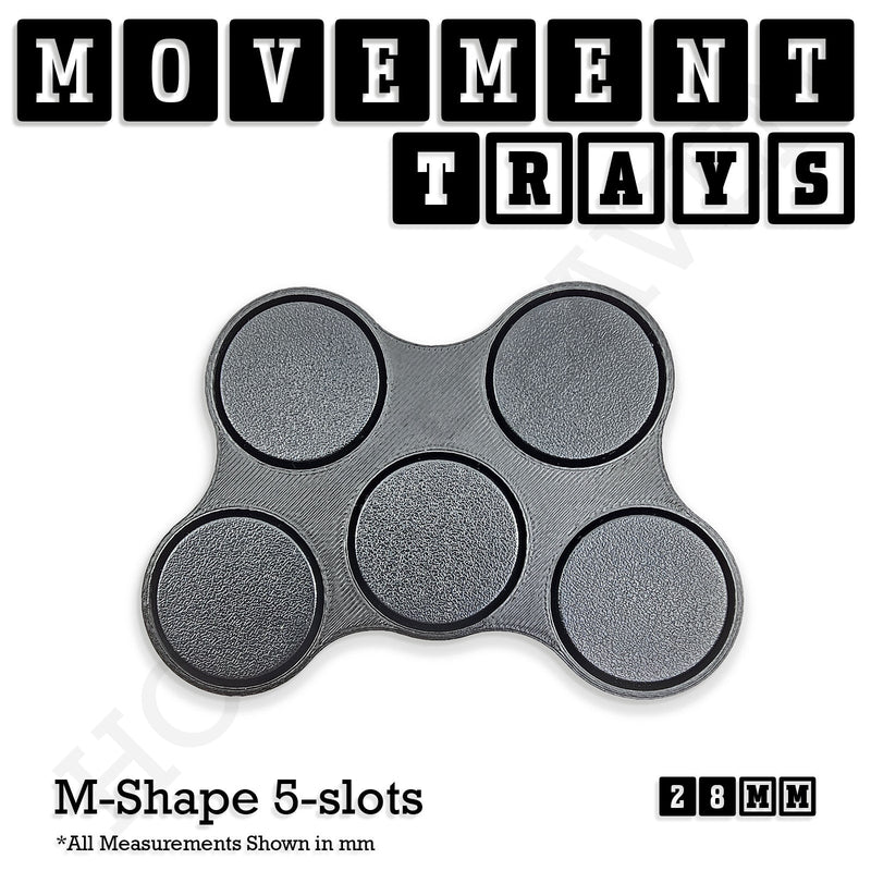 28mm Movement Trays for Tabletop Games | Wargaming | Full Range - Only-Games