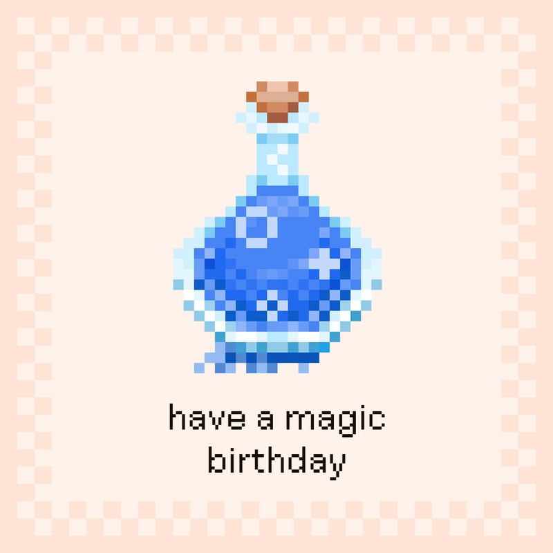 Mana Potion Birthday Card - Only-Games