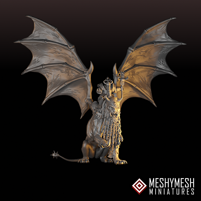 Evil Dwarf Lamassu & Fellsmith 28mm