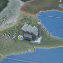 Global War 1936 Industrial Complex Set (75pc) | Minor, Medium & Major Factory Markers White or Gray