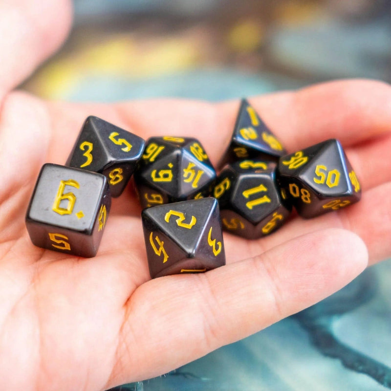 Yellow Witch Dice Set