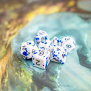 Blue Splatter Dice Set