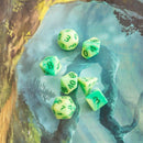 Green Swirl Dice Set